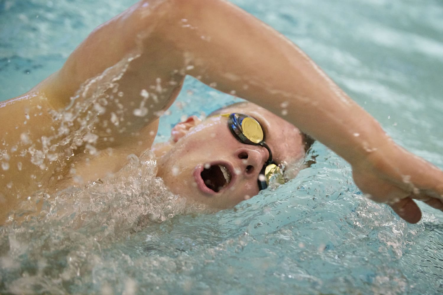 David Snuffin of Columbia River High School practices at Propstra Aquatic Center on Tuesday.