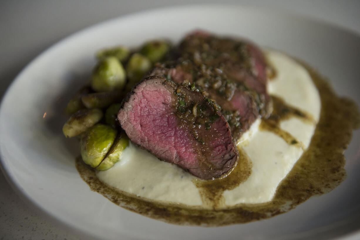 The steak entree at Brewtopia in Westfield Vancouver mall.