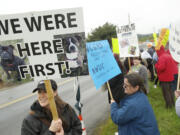 Part of an ongoing noise dispute between the West Columbia Gorge Humane Society, 60 people picketed along Index Street in Washougal in April.