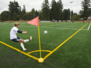 The King's Way girls varsity soccer team takes on Seton Catholic at the new King's Way sports field on Saturday.