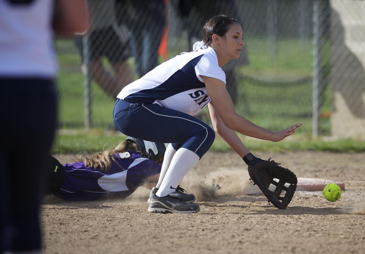 Skyview's Emily Dobbin is back on the diamond after essentially a year away from sports because of an injury.