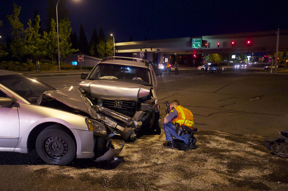 A motorist who was allegedly speeding took the northbound Interstate 5 exit at 99th Street and crashed into five cars about 8 p.m.