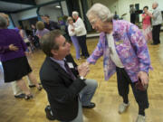 Columbian Editor Lou Brancaccio begs for a dance but has little luck.