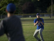 Trevor Murphy practices with the Columbia Junior League team recently at David Douglas Park. Columbia opens the Western Regional at 3 p.m.