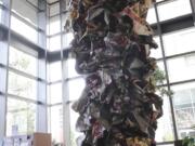 Esther Short: This tower of paper and paint is one of nine K.C. Madsen art pieces installed Jan.