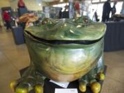 This large &quot;Frog,&quot; by artist Paul Gregurich, greeted art show visitors.