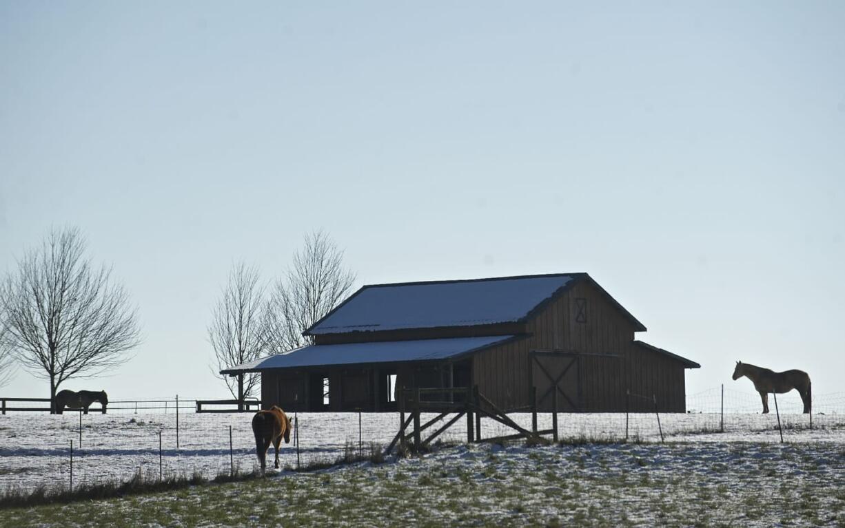 Clark County received this dusting of snow last week.