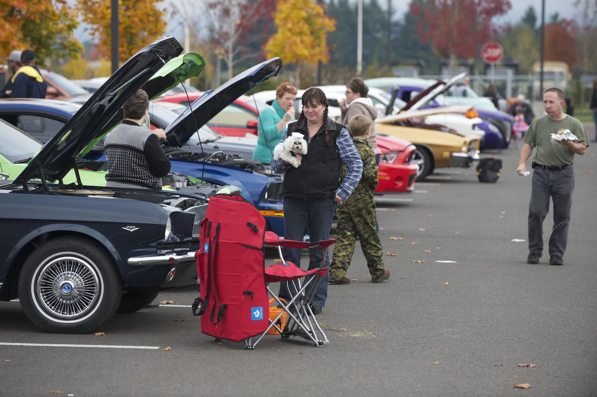 A car cruise-in was part of the Trunk or Treat event at the Armed Forces Reserve Center in Vancouver Saturday.