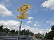 The $14.6 million reconstruction of Northeast 137th/138th Avenue includes the addition of roundabouts and a concrete median, which were added to address neighbors' concerns about making left turns.