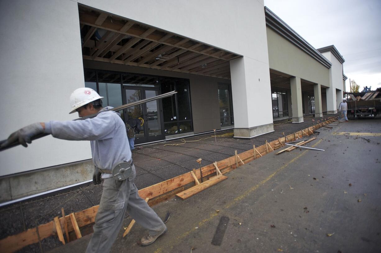 Construction continues on the Grocery Outlet Bargain Market's new location at 99th Street and Hazel Dell Avenue on Monday December 3, 2012.