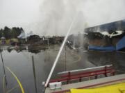 An early morning fire destroyed Crestline Elementary School in east Vancouver, Sunday, February 3, 2013.