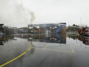 An early morning fire destroyed Crestline Elementary School in east Vancouver, Sunday, February 3, 2013.