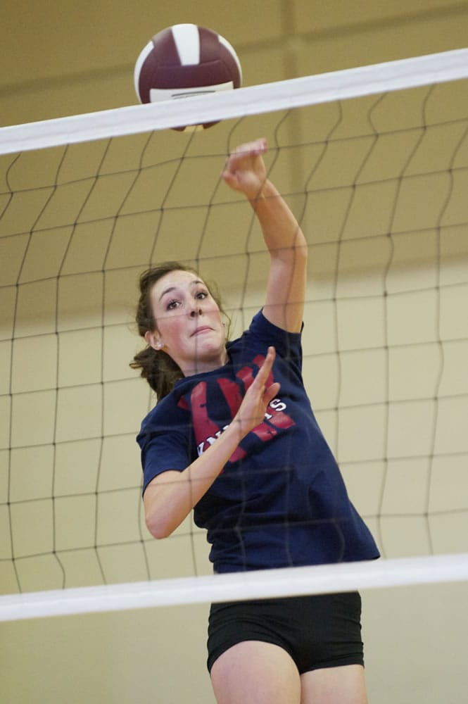 Kings Way volleyball player Erin Sprowls at practice, Wednesday, September 12, 2012.