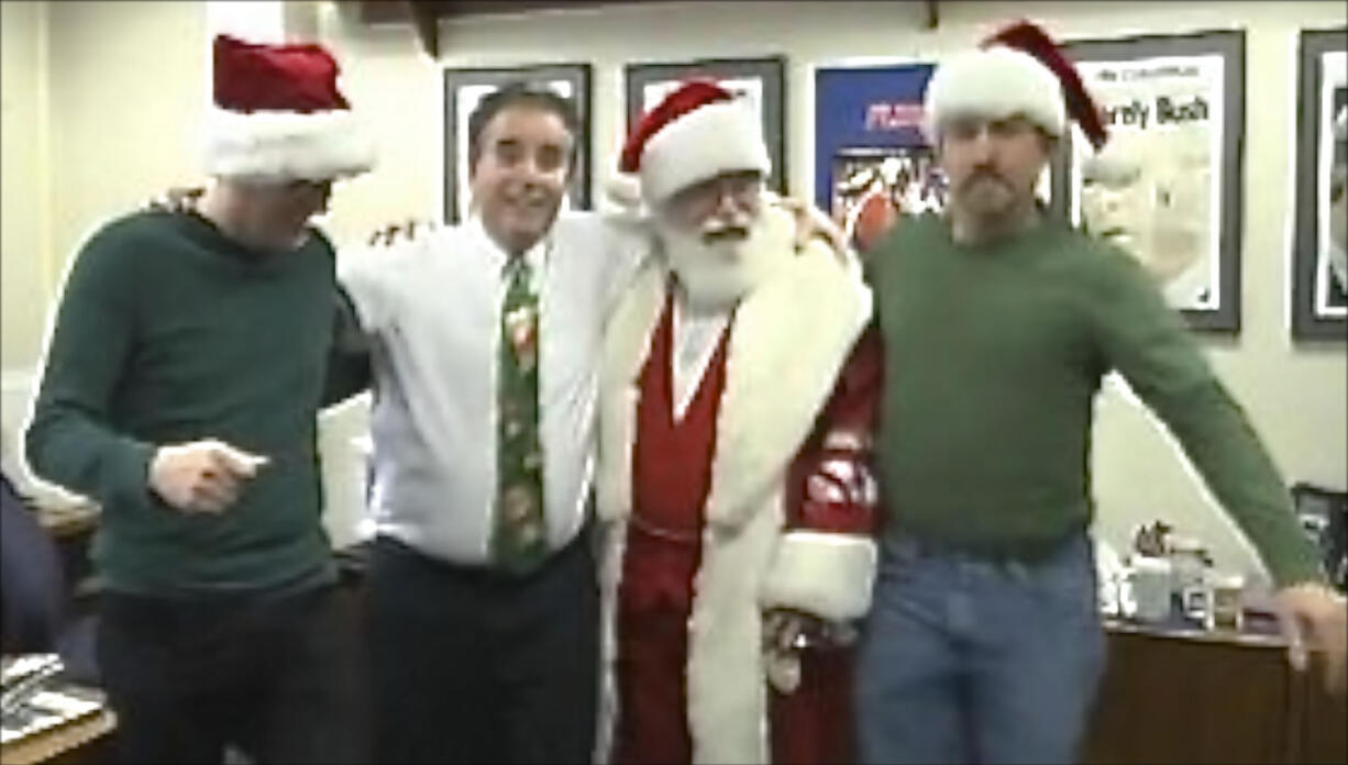 Santa and his elves break it down for Christmas.