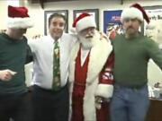 Santa and his elves break it down for Christmas.