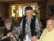 Van Mall: Helen Darden, left, celebrated her 105th birthday Sept. 24 with Cleda Abourezk, 101; and Sid Fink, 98, who all live at Van Mall Retirement and Assisted Living Community.