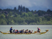 Team Fusion races to a first-place finish Sunday in a heat on Vancouver Lake.