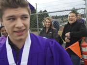 Amy and David Morales arrived at McKenzie Stadium three hours before Heritage High School's commencement ceremony to be first in line to see their son Gabriel Morales graduate.