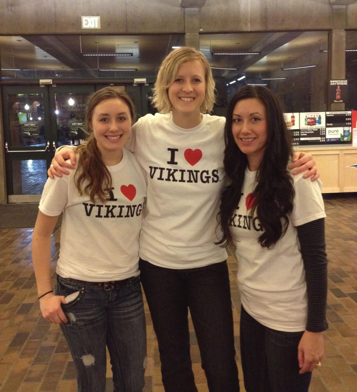 Evergreen: Evergreen High School student Keilea Swearingen, from left, former University of Portland assistant basketball coach Kayla Burt and Keilea's mother, Crystal Swearingen, take part in a heart health awareness-themed basketball game at Portland State University. In September 2011, Keilea survived sudden cardiac arrest at school.