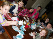 Hough: Members of the Junior Joy Team make Valentines for trash and recycling collectors.