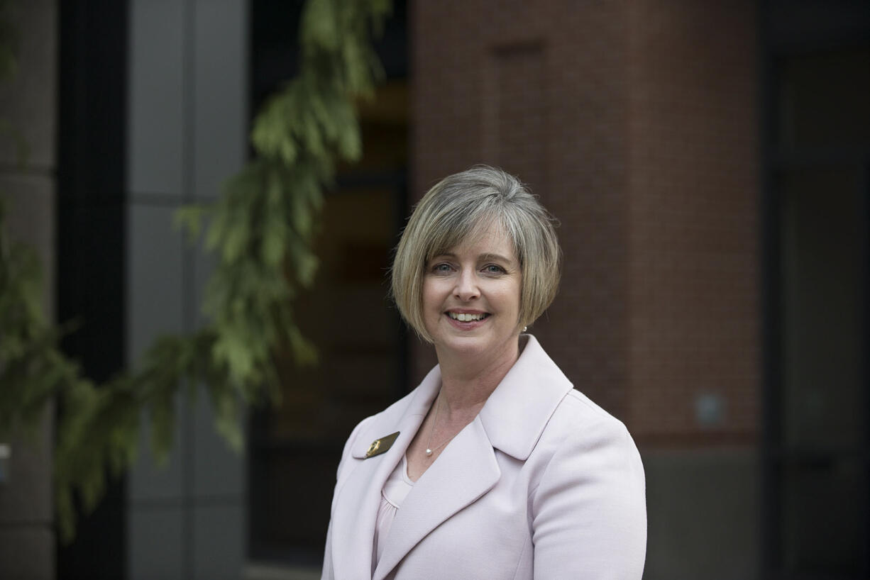 Sen. Annette Cleveland, D-Vancouver, uses a recent lunch break to meet with Mayor Tim Leavitt at Vancouver City Hall to discuss the 2016 legislative session.