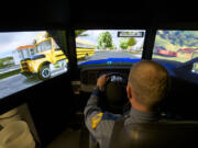 Washington State Patrol is in the midst of a monthlong driving simulation training at the agency's district office in Vancouver.