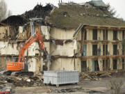 The cleanup of the Thunderbird Hotel site continues, Friday, December 28.