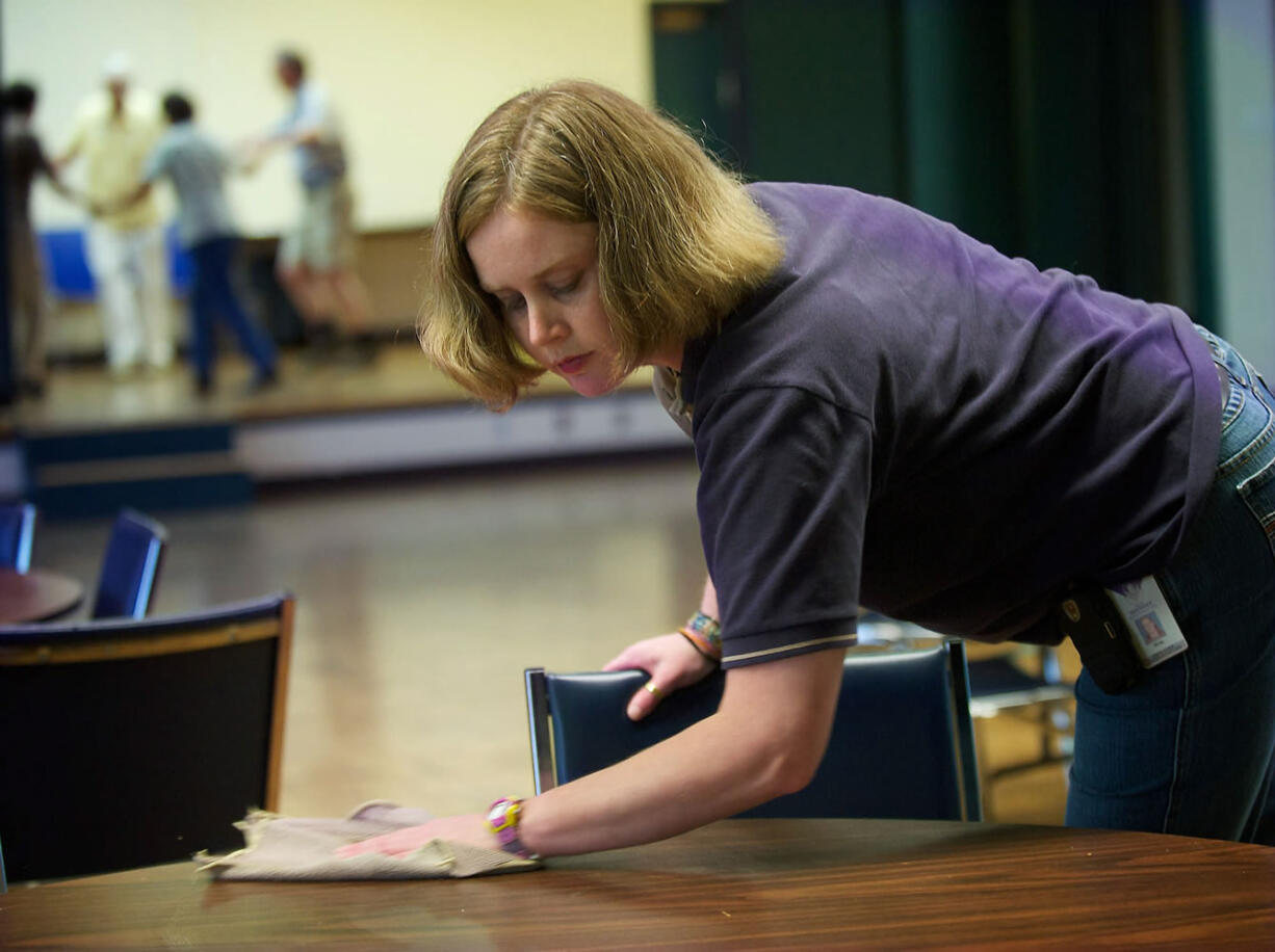 Before she came to work at the city, Vancouver native Mindy Irwin said she washed dishes at a nursing home. Now she has a wide variety of responsibilities.