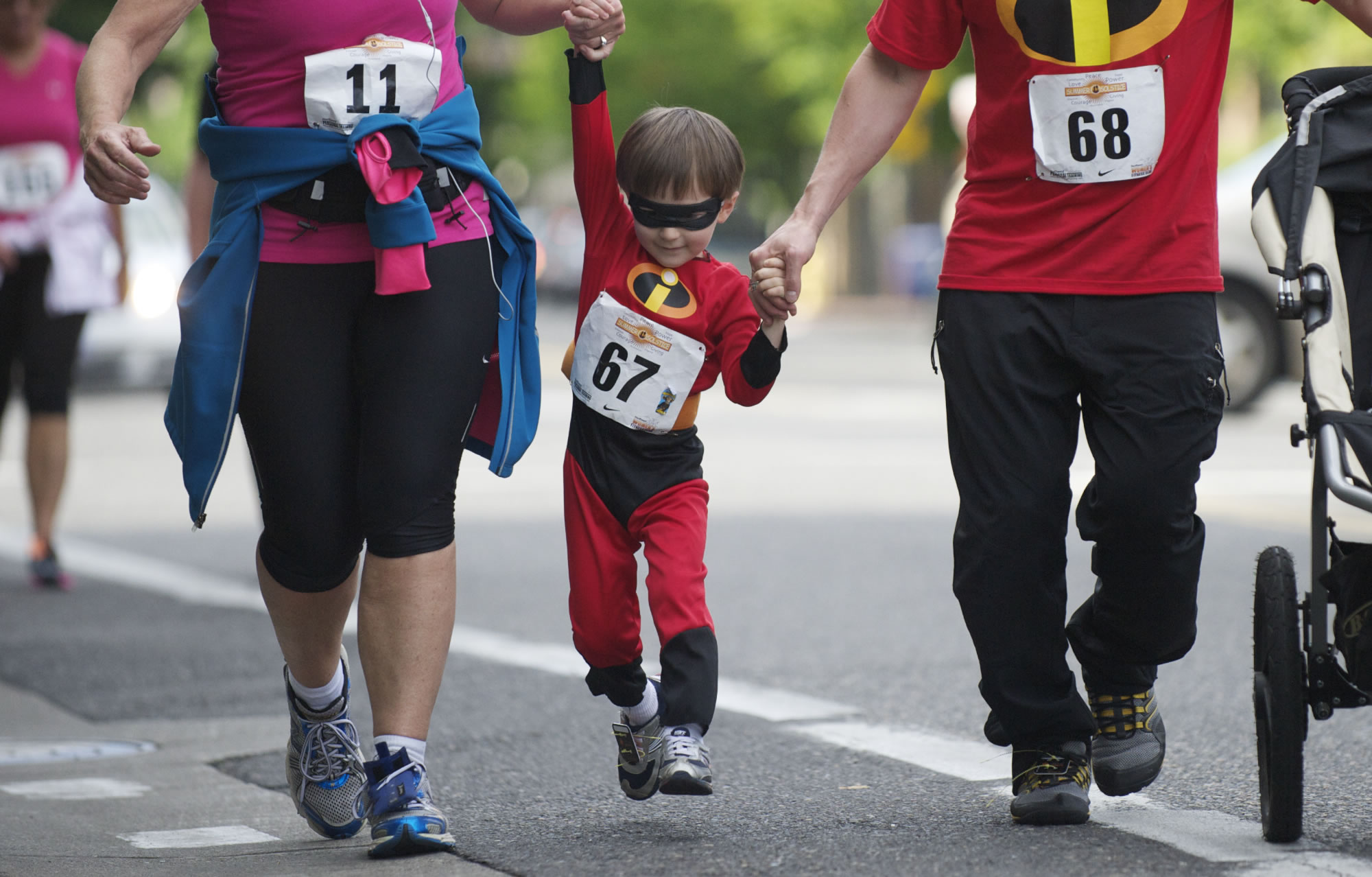 Costumed runners and walkers were the highlight of Saturday's Summer Solstice run in Vancouver.