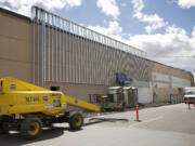 Wal-Mart Stores Inc.'s first &quot;neighborhood market&quot; grocery store in the area is currently under construction in the Vancouver Plaza shopping complex.