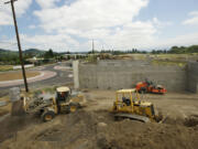 Second Street in Washougal will be closed tonight to make way for bridge girders, a sign of progress in the Highway 14 project.