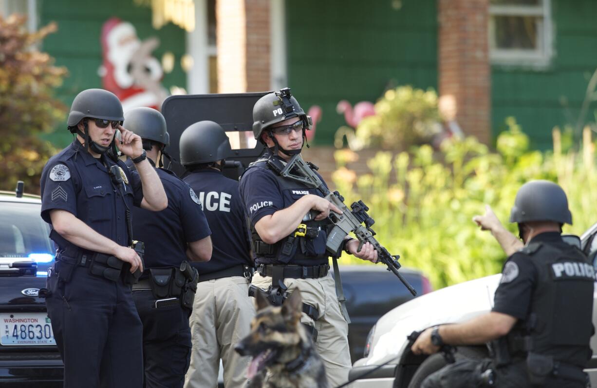 Vancouver police responded to a standoff in a home on the corner of 36th Street and Kauffman Avenue Wednesday evening.