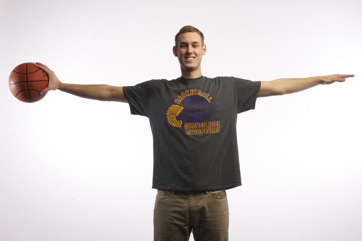 Isaiah Smith of Columbia River is our All-Region boys basketball player of the year, shown, Wednesday, March 6, 2013.