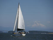 Sailboats abound on the Columbia River.