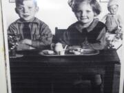 As a little Jewish girl in the Netherlands during World War II, Anneke Bloomfield hid from the Nazis. Here is Anneke just before the war at age 4, with her brother, Klaasje, age 5. Bloomfield will tell her story at 3 p.m.