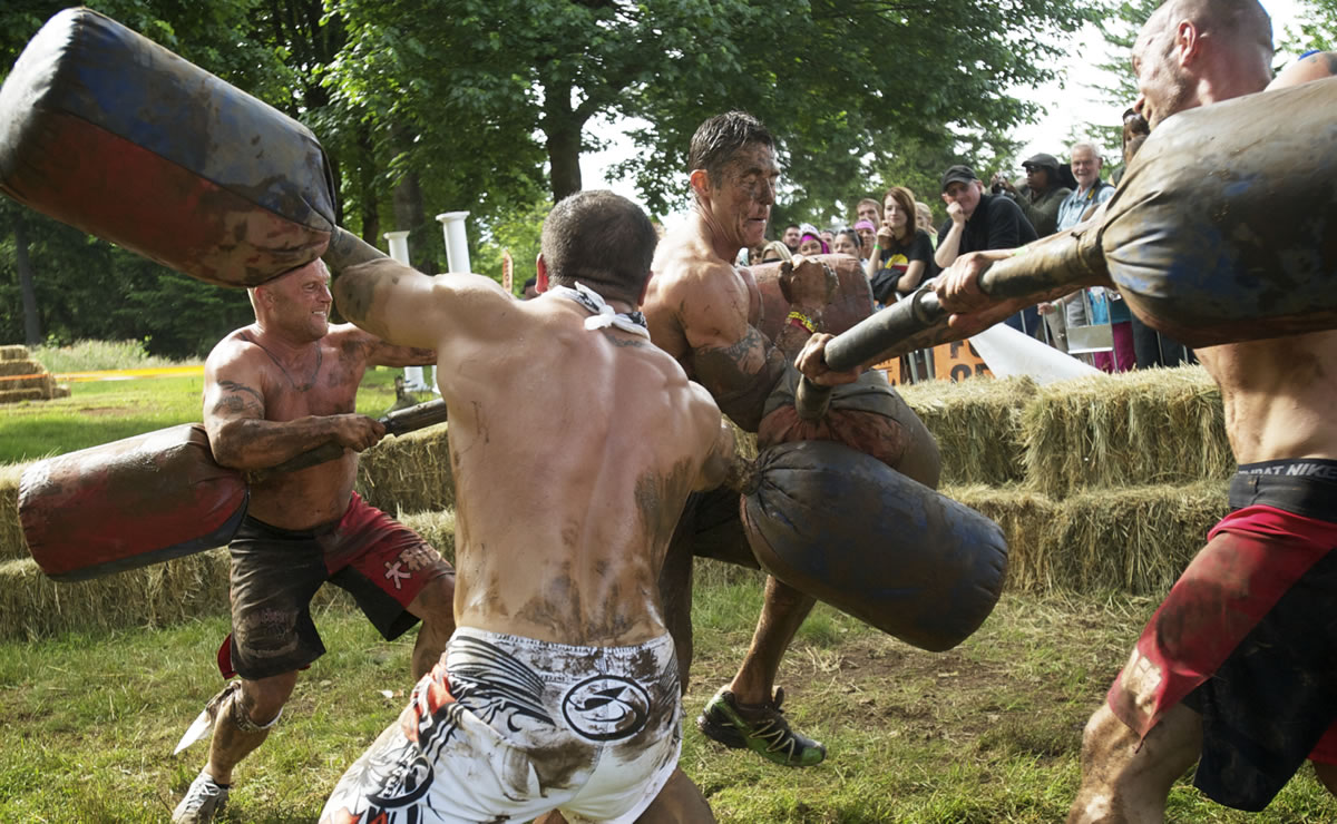 More than five thousand participants compete in the Spartan Race, a four-mile long extreme obstacle course, held at the Washougal MX Park, Saturday, June 16, 2012.