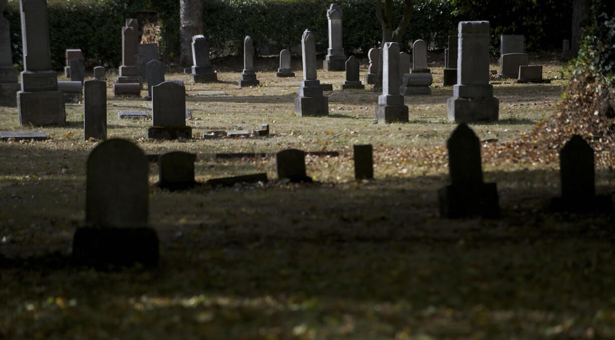 Different styles of grave markers and monuments at Vancouver's Old City Cemetery show how different generations treated death and burial.