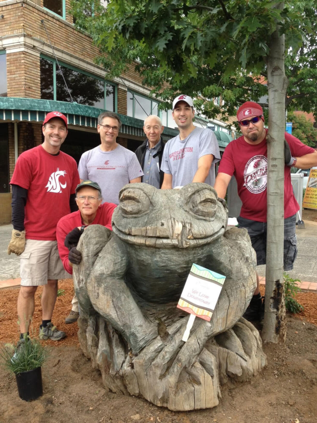 Esther Short: Phroggy, who has been standing at 11th and Main streets since 1981, got a spiffed-up island thanks to these WSUV alumni.