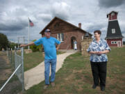 David Zylstra and his wife Carol pose for a portrait on their Ridgefield property in August.