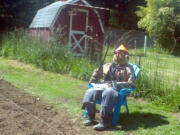 Ridgefield: For her new garden, Dolly Hanes, 79, created this scarecrow named &quot;Mr.