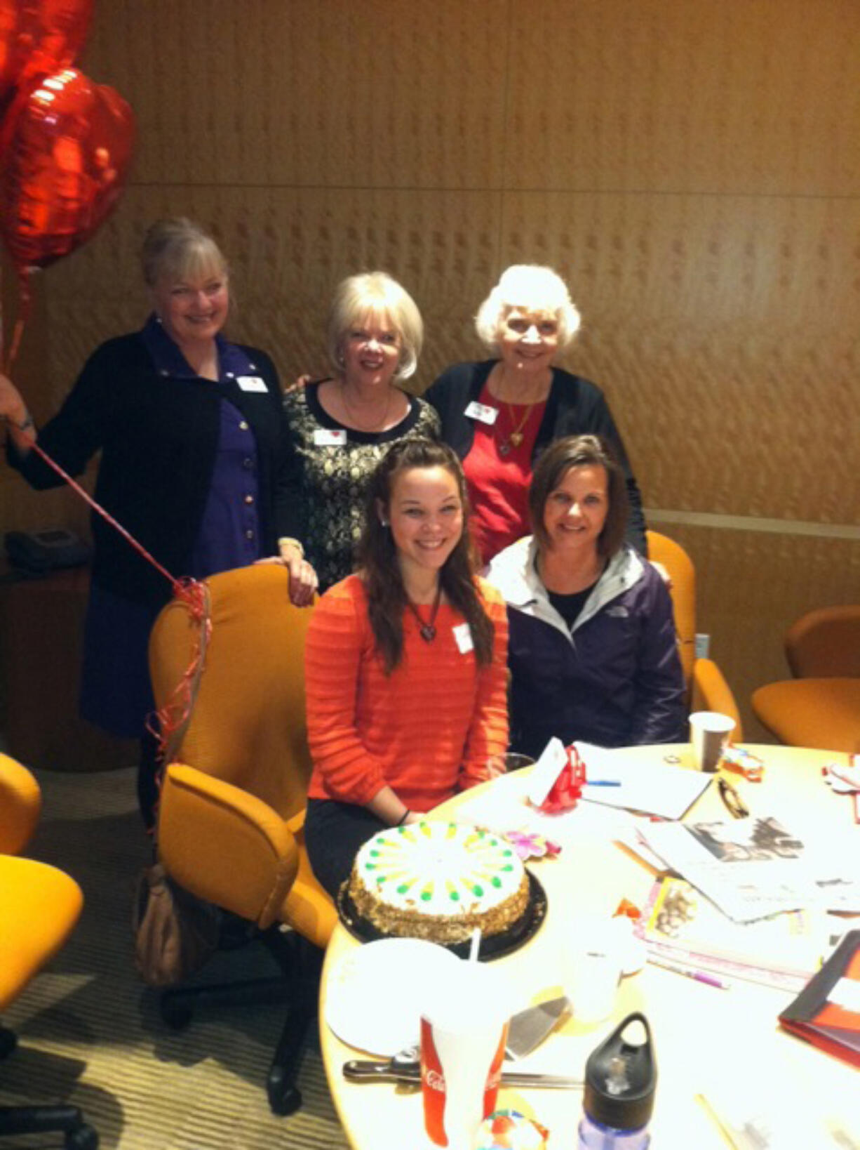 Salmon Creek: Members of the WomenHeart heart disease support group celebrated the &quot;re-birthday&quot; of 18-year-old Heidi Stewart during the group's May 16 meeting at Legacy Salmon Creek Medical Center. Stewart, sitting next to her mother, Anne, suffered a sudden cardiac arrest on Feb. 12.