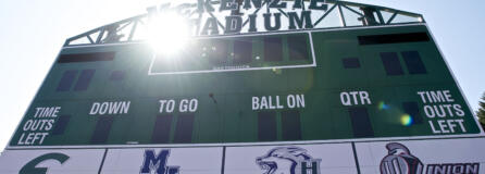 McKenzie Stadium scoreboard