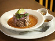 The birria is  among the many menu options at Nuestra Mesa in Camas.