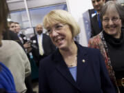 U.S. Sen. Patty Murray meets Reem Sabha, left, and teacher Barbara Elliott, both from Mountain View High School, at a reception at nLight Corp.