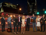 Cast of the ABC show &quot;Nashville,&quot; with Jonathan Jackson at the far right.