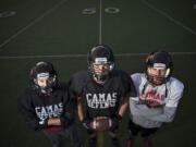 Camas players Zach Eagle, left, John Norcross and Nate Beasley have received individual 4A Greater St.