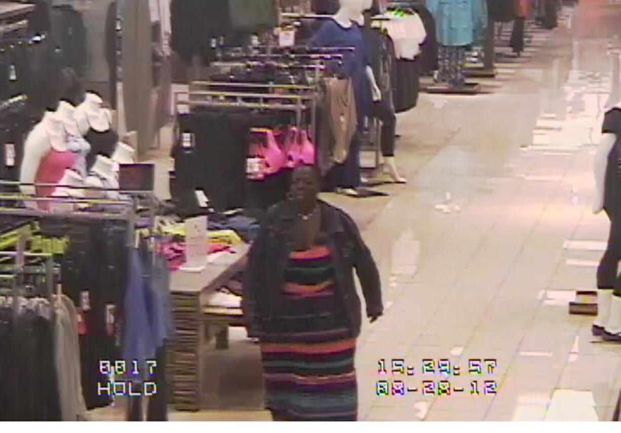 This person allegedly used stolen credit cards to charge more than $2,000 at stores in Clark County.