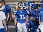 Mountain View High School football player Avi Bharth at practice.