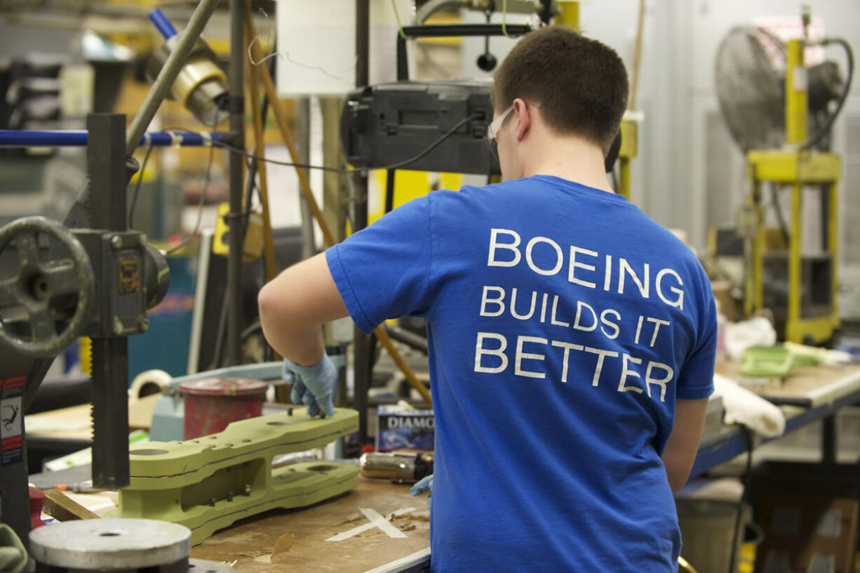 Aric Krause, 19, a new Boeing employee, worked three summers as an intern for the company. He has his sport pilots license and plans to earn an aeronautical engineering degree.