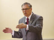 Gov. Jay Inslee speaks Friday night at the American Federation of Teachers Washington convention at the Hilton Vancouver Washington.